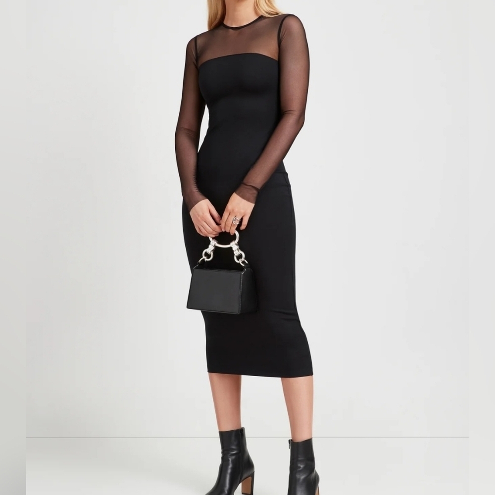 Elegant Black Long Sleeve Dress